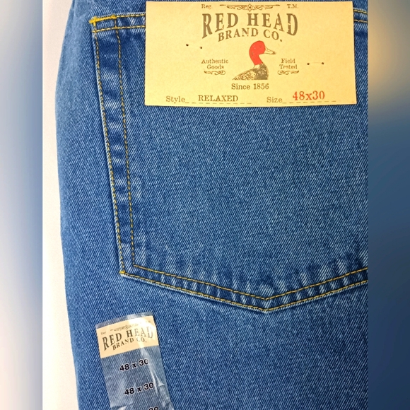 Red Head Brand Co. Relaxed Jeans Men Size 48 X 30 (47 X 30) Blue Wash Denim -NWT - Picture 4 of 5